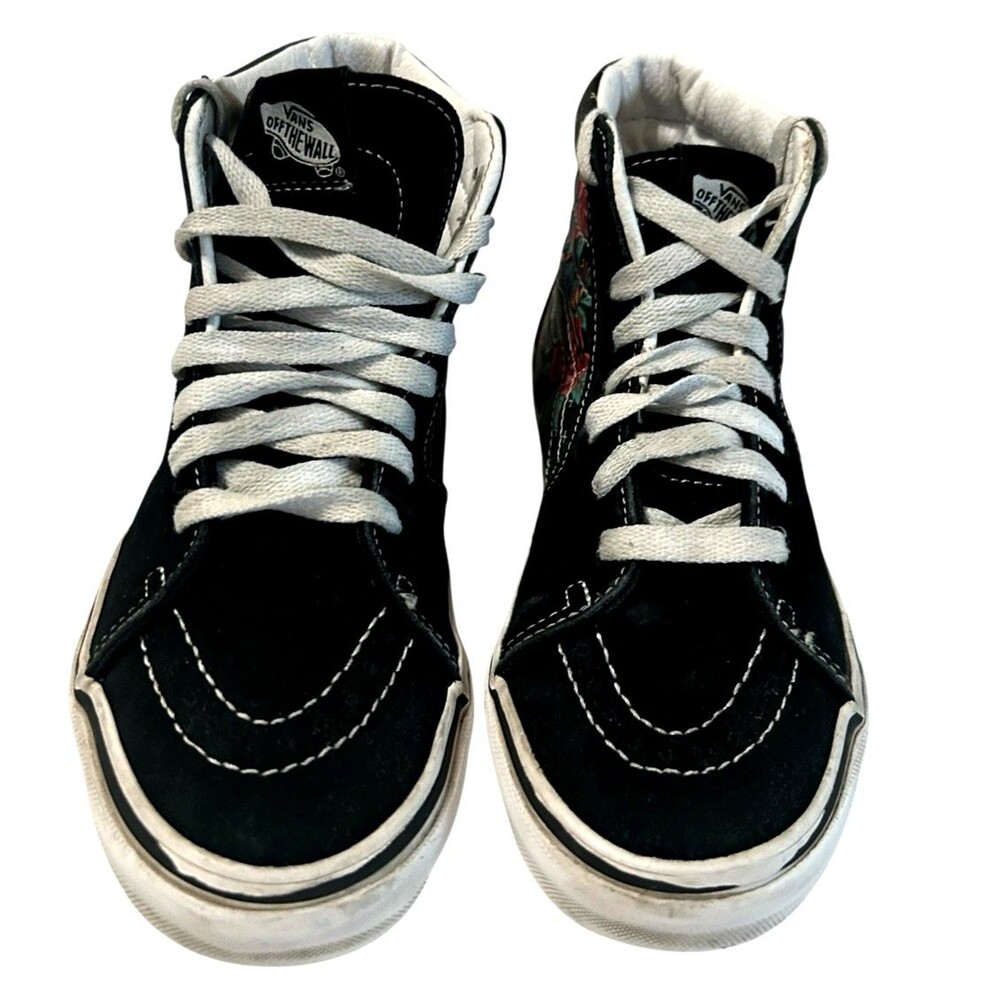 Vans Unisex Youth SK8 Rose Skull Hi Top Suede Sneaker Boys 3.5 / Girls 5 - Picture 8 of 16